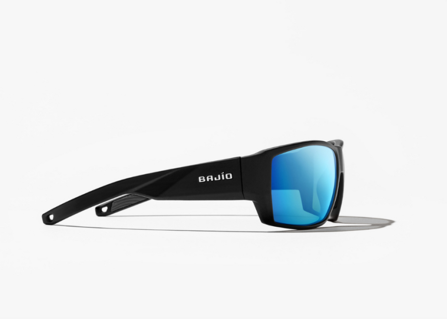 bajio vega black matte / blue mirror glass polarized sunglasses veg220011